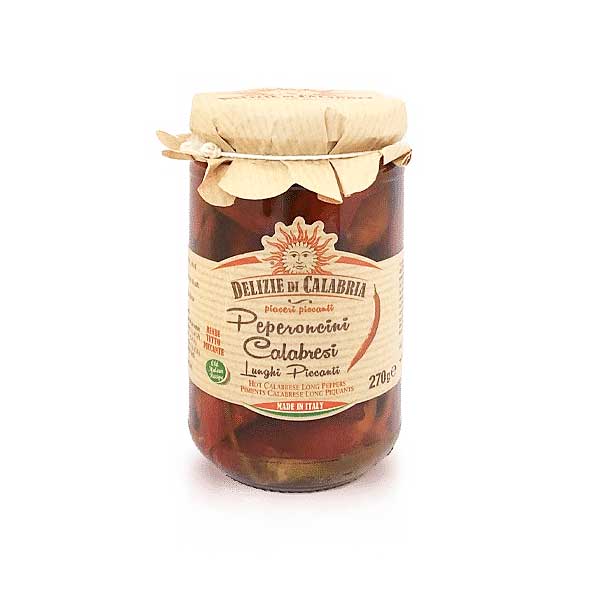 Lange Pittige Calabrese Pepers Delizie di Calabria 270g
