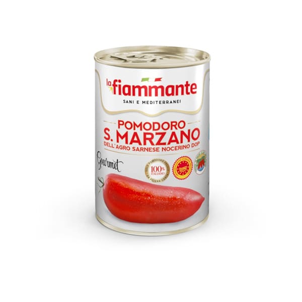 La Fiammante's San Marzano Tomaten D.O.P. - 400g blik en 2.5Kg blik met de smaak van Italië