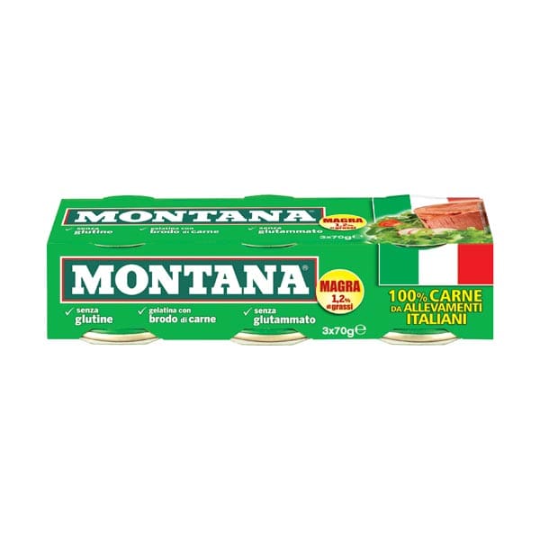 MONTANA | Carne Magra 100% Italiana - Classica Italiana | 3 x 70g