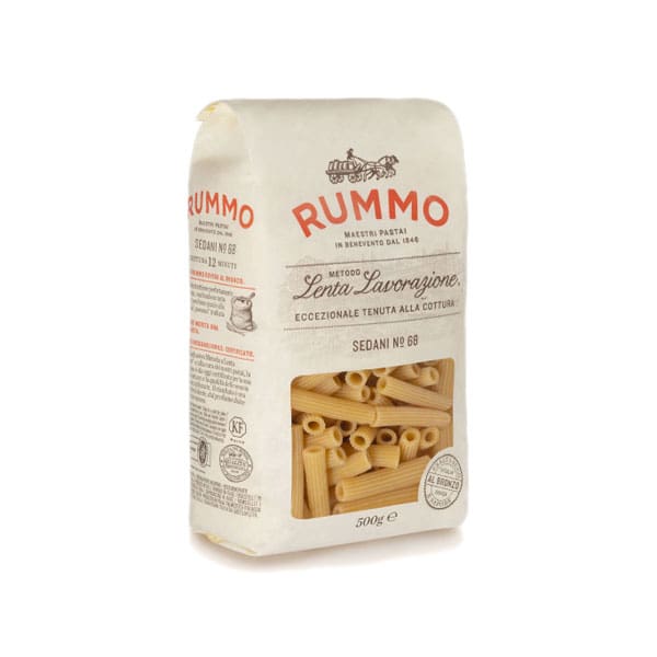 Rummo Sedani nr 68 - Buisvormige pasta met ribbels voor veelzijdige gerechten