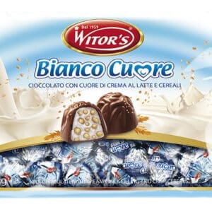 Witor's | Bianco Cuore - Cioccolato con Cuore di Crema al Latte e Cereali | 1Kg