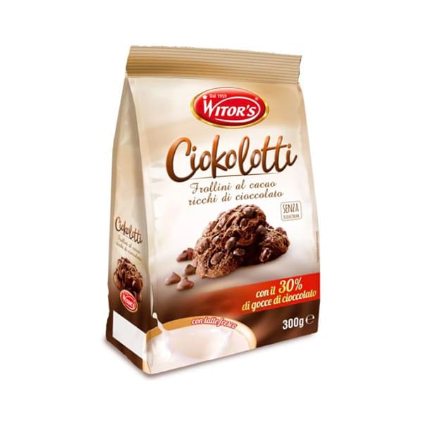 WITOR'S | Ciokolotti - Cacao Zandkoekjes met Chocoladestukjes | 300g